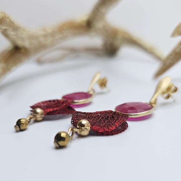 ⭐️ Hand made in Italy natural stone earrings - Picture 4 of 8